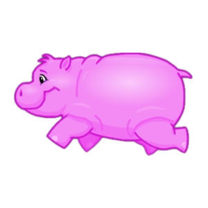 Playful Pink Hippo